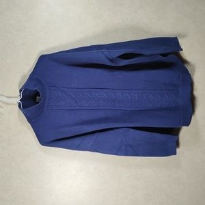 01144 Wynne Layers blue long sleeve mock neck sweater XL NEW